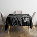 Aotearoa Personalized Lawn Bowls Maori Tablecloth New Zealand Black Tribal Silver Fern - Aussie Hoodie