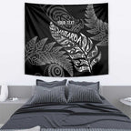 Aotearoa Personalized Lawn Bowls Maori Tapestry New Zealand Black Tribal Silver Fern - Aussie Hoodie