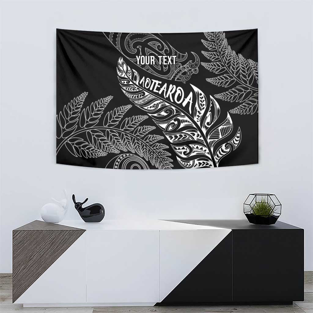 Aotearoa Personalized Lawn Bowls Maori Tapestry New Zealand Black Tribal Silver Fern - Aussie Hoodie