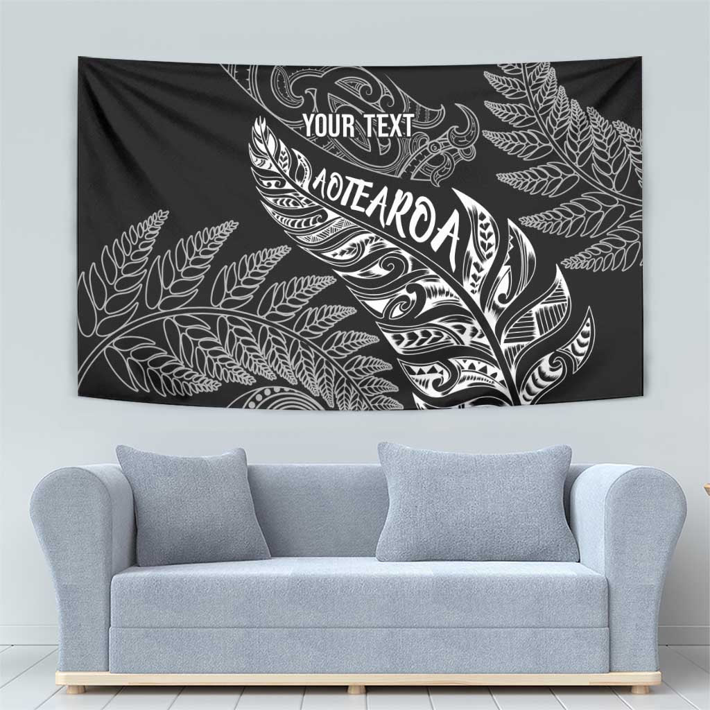 Aotearoa Personalized Lawn Bowls Maori Tapestry New Zealand Black Tribal Silver Fern - Aussie Hoodie