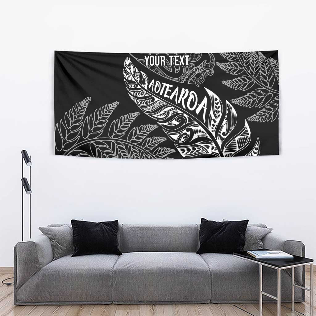 Aotearoa Personalized Lawn Bowls Maori Tapestry New Zealand Black Tribal Silver Fern - Aussie Hoodie