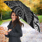 Aotearoa Personalized Lawn Bowls Maori Umbrella New Zealand Black Tribal Silver Fern - Aussie Hoodie