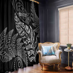 Aotearoa Personalized Lawn Bowls Maori Window Curtain New Zealand Black Tribal Silver Fern - Aussie Hoodie
