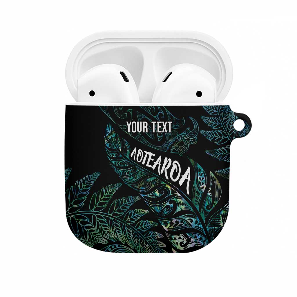 Aotearoa Personalized Lawn Bowls Maori AirPods Case New Zealand Paua Shell Tribal Silver Fern - Aussie Hoodie