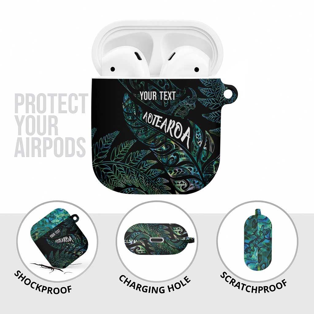 Aotearoa Personalized Lawn Bowls Maori AirPods Case New Zealand Paua Shell Tribal Silver Fern - Aussie Hoodie