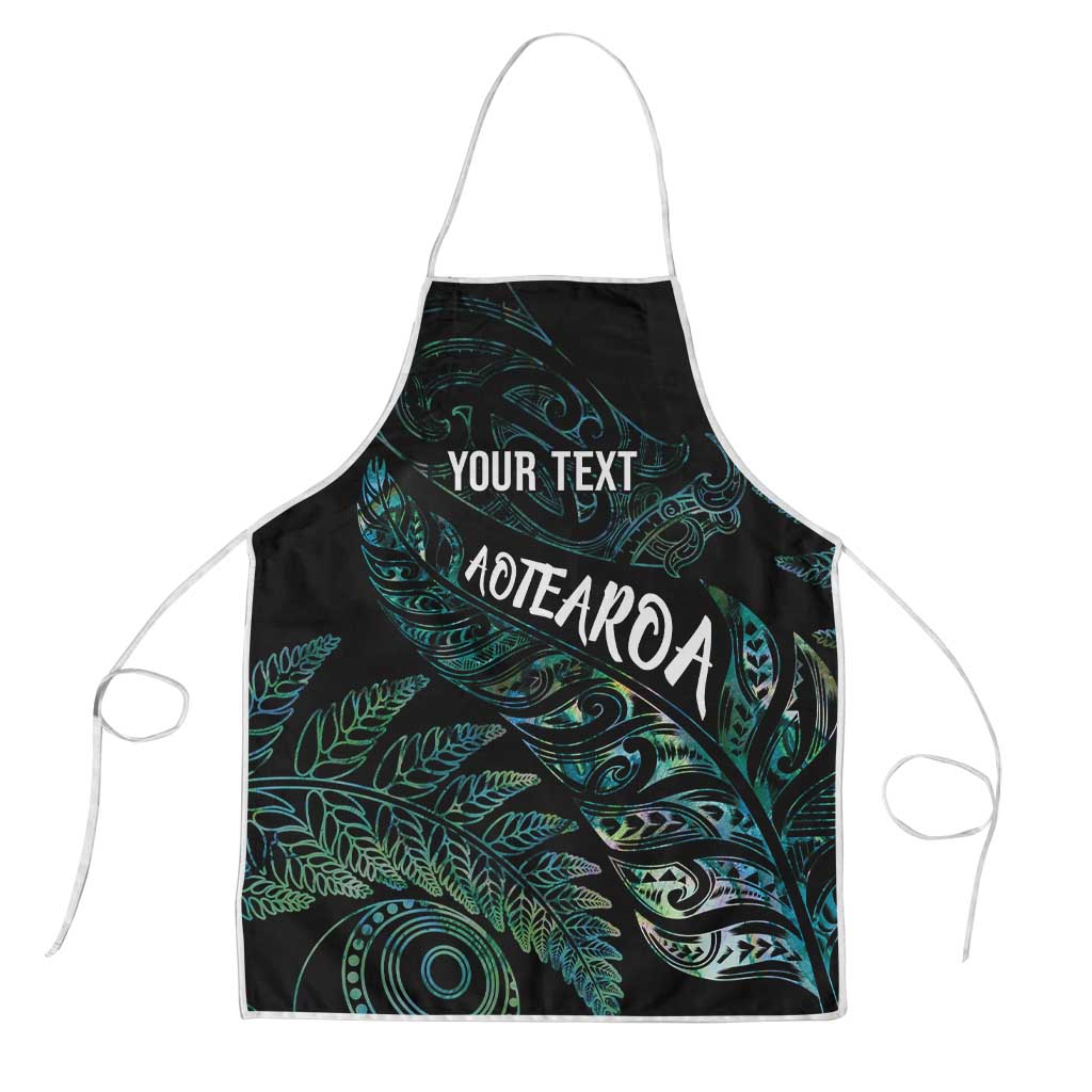 Aotearoa Personalized Lawn Bowls Maori Apron New Zealand Paua Shell Tribal Silver Fern - Aussie Hoodie