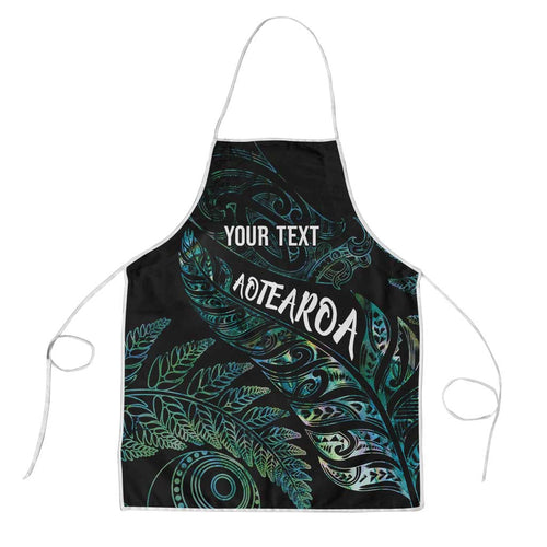 Aotearoa Personalized Lawn Bowls Maori Apron New Zealand Paua Shell Tribal Silver Fern - Aussie Hoodie