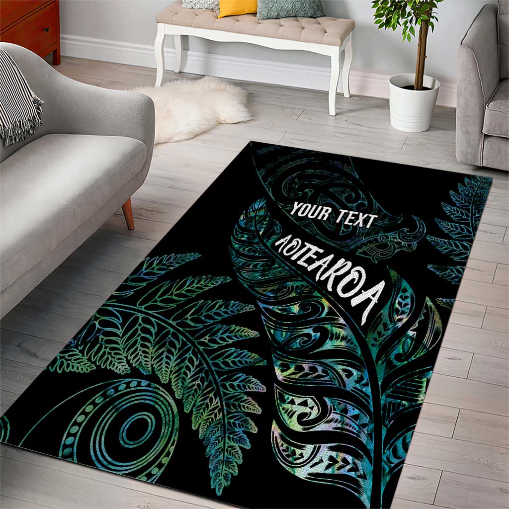 Aotearoa Personalized Lawn Bowls Maori Area Rug New Zealand Paua Shell Tribal Silver Fern - Aussie Hoodie