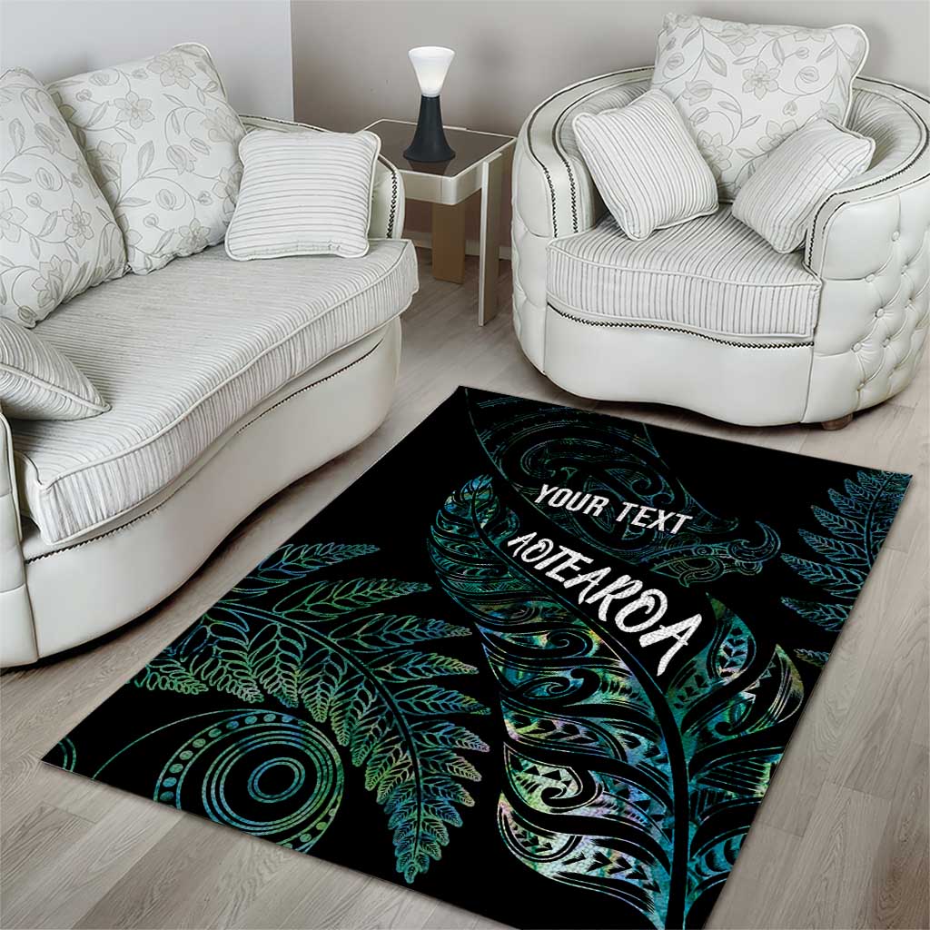Aotearoa Personalized Lawn Bowls Maori Area Rug New Zealand Paua Shell Tribal Silver Fern - Aussie Hoodie
