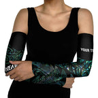 Aotearoa Personalized Lawn Bowls Maori Arm Sleeves New Zealand Paua Shell Tribal Silver Fern - Aussie Hoodie