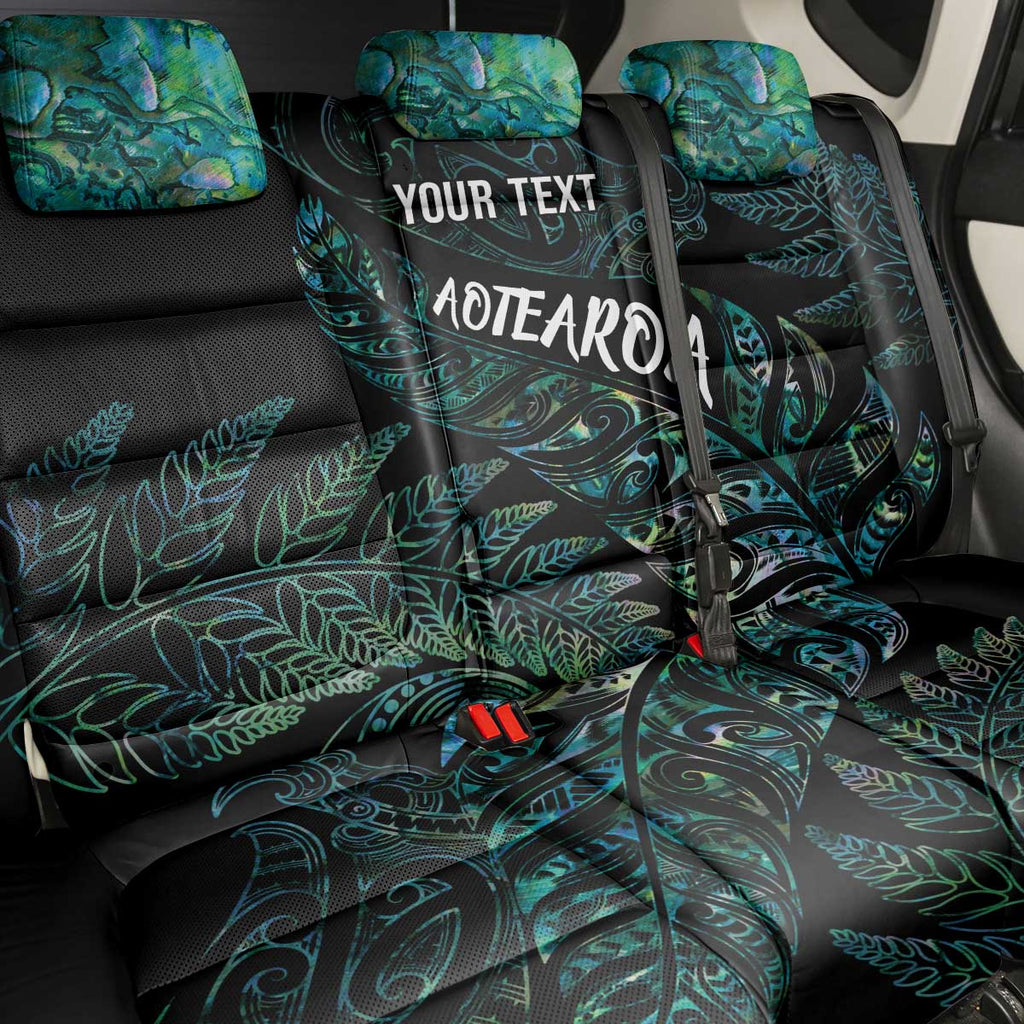 Aotearoa Personalized Lawn Bowls Maori Back Car Seat Cover New Zealand Paua Shell Tribal Silver Fern - Aussie Hoodie