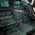 Aotearoa Personalized Lawn Bowls Maori Back Car Seat Cover New Zealand Paua Shell Tribal Silver Fern - Aussie Hoodie