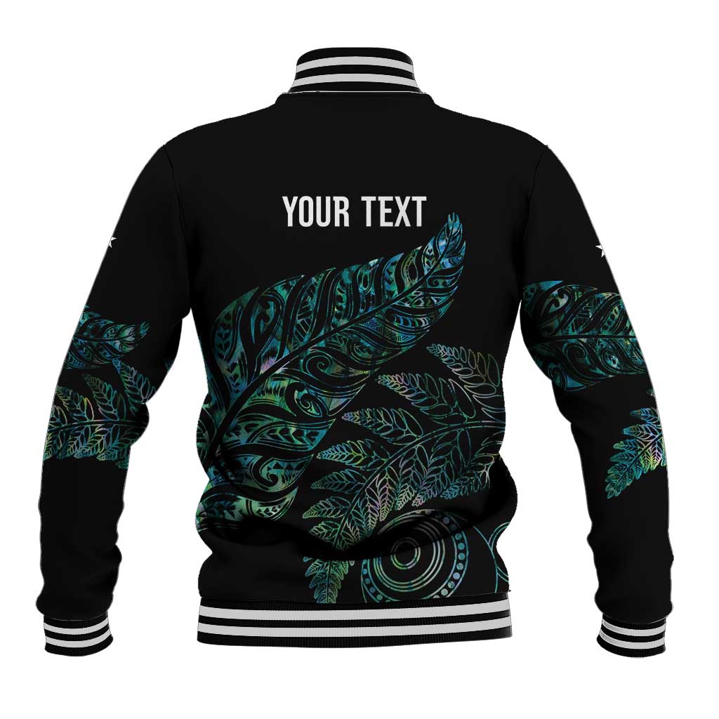 Aotearoa Personalized Lawn Bowls Maori Baseball Jacket New Zealand Paua Shell Tribal Silver Fern - Aussie Hoodie