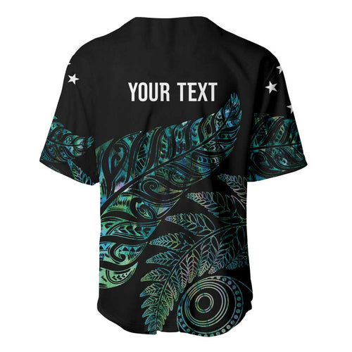 Aotearoa Personalized Lawn Bowls Maori Baseball Jersey New Zealand Paua Shell Tribal Silver Fern - undefined