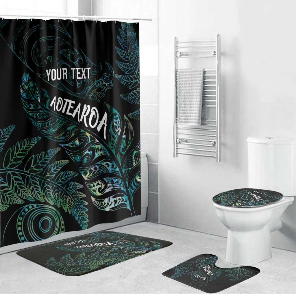 Aotearoa Personalized Lawn Bowls Maori Bathroom Set New Zealand Paua Shell Tribal Silver Fern - Aussie Hoodie