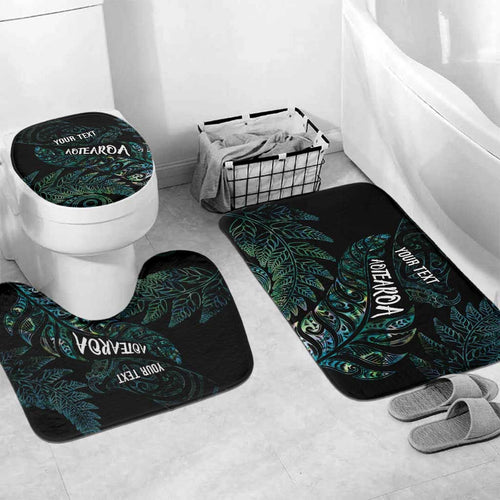 Aotearoa Personalized Lawn Bowls Maori Bathroom Set New Zealand Paua Shell Tribal Silver Fern - Aussie Hoodie