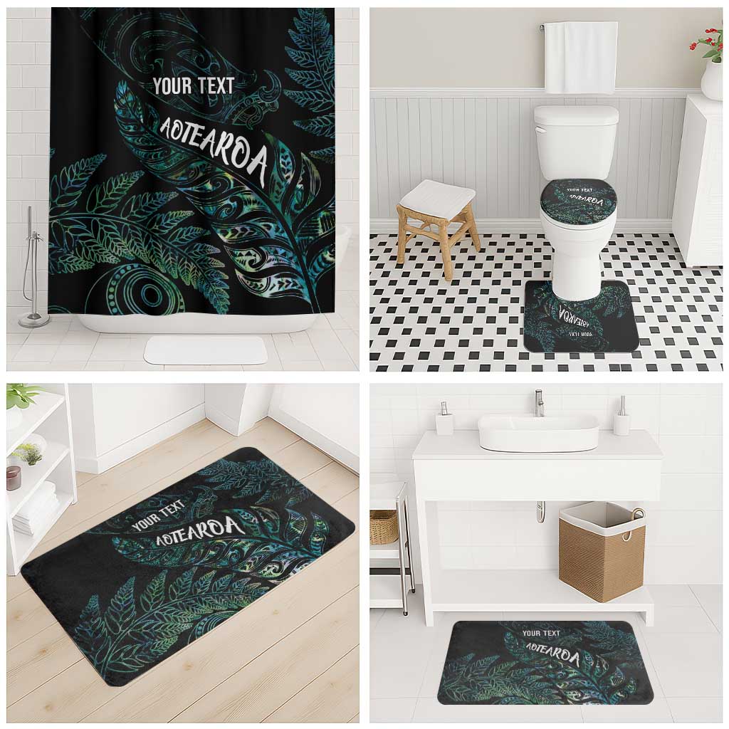 Aotearoa Personalized Lawn Bowls Maori Bathroom Set New Zealand Paua Shell Tribal Silver Fern - Aussie Hoodie