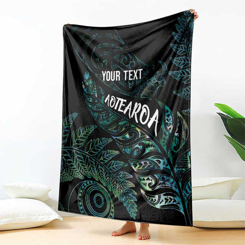 Aotearoa Personalized Lawn Bowls Maori Blanket New Zealand Paua Shell Tribal Silver Fern - Aussie Hoodie