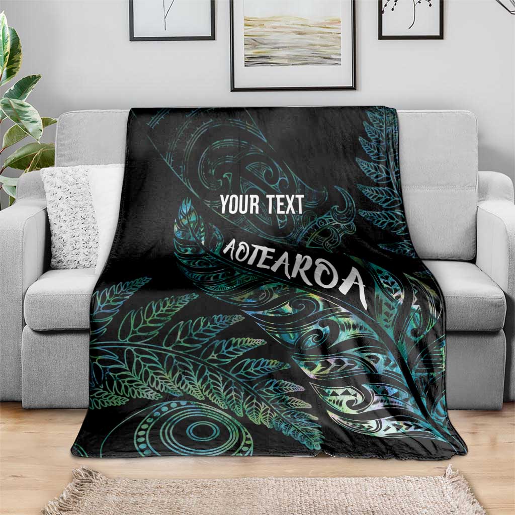 Aotearoa Personalized Lawn Bowls Maori Blanket New Zealand Paua Shell Tribal Silver Fern - Aussie Hoodie