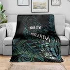 Aotearoa Personalized Lawn Bowls Maori Blanket New Zealand Paua Shell Tribal Silver Fern - Aussie Hoodie