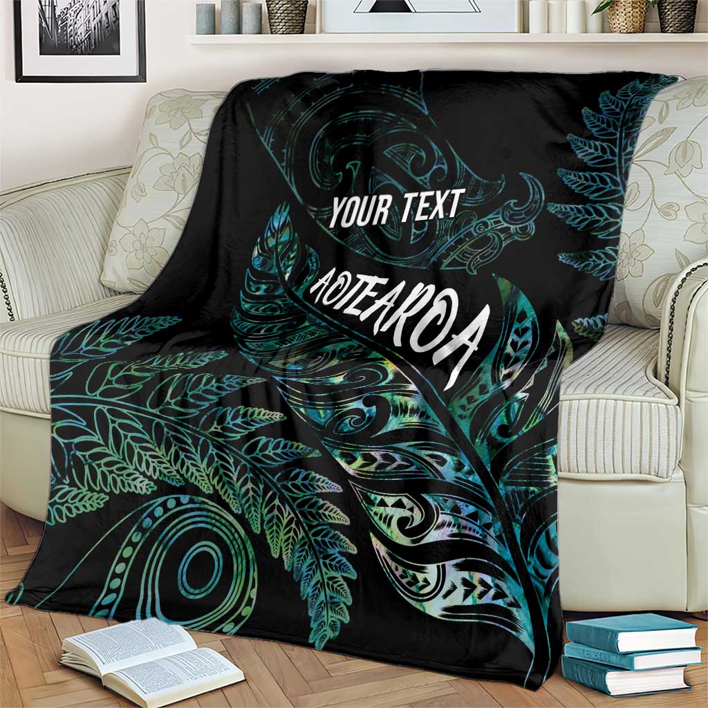 Aotearoa Personalized Lawn Bowls Maori Blanket New Zealand Paua Shell Tribal Silver Fern - Aussie Hoodie