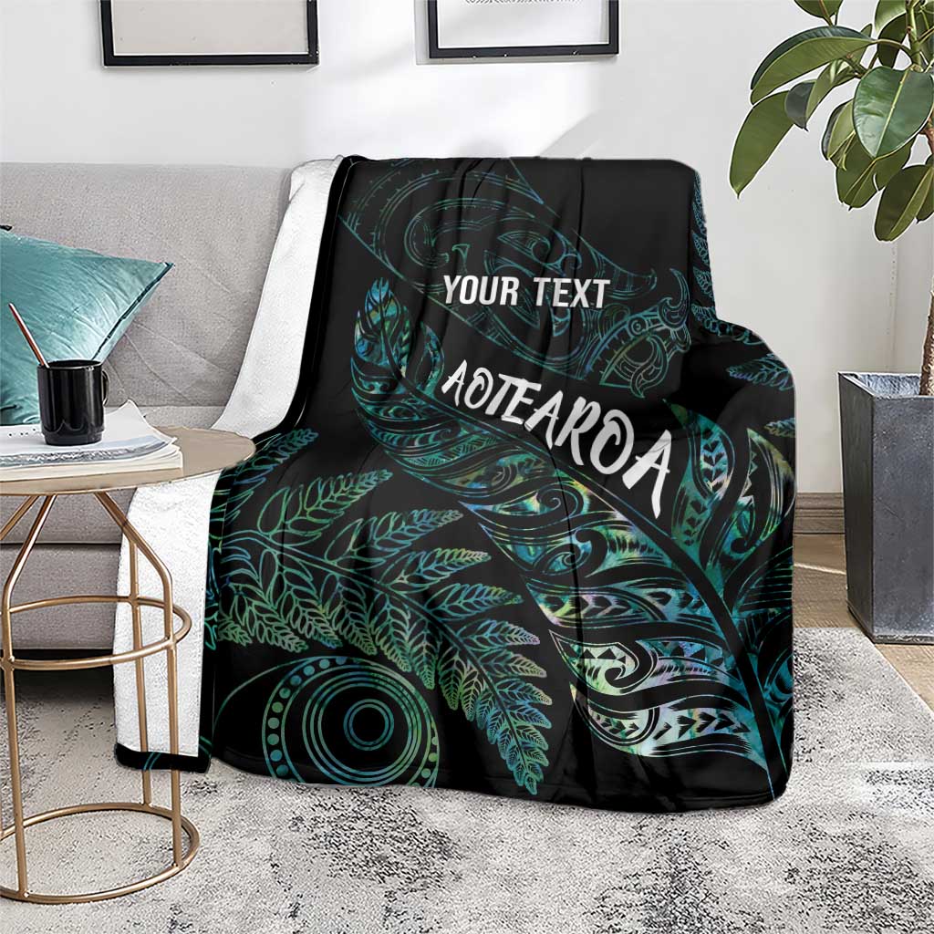 Aotearoa Personalized Lawn Bowls Maori Blanket New Zealand Paua Shell Tribal Silver Fern - Aussie Hoodie