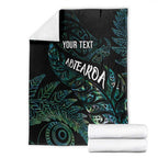 Aotearoa Personalized Lawn Bowls Maori Blanket New Zealand Paua Shell Tribal Silver Fern - Aussie Hoodie