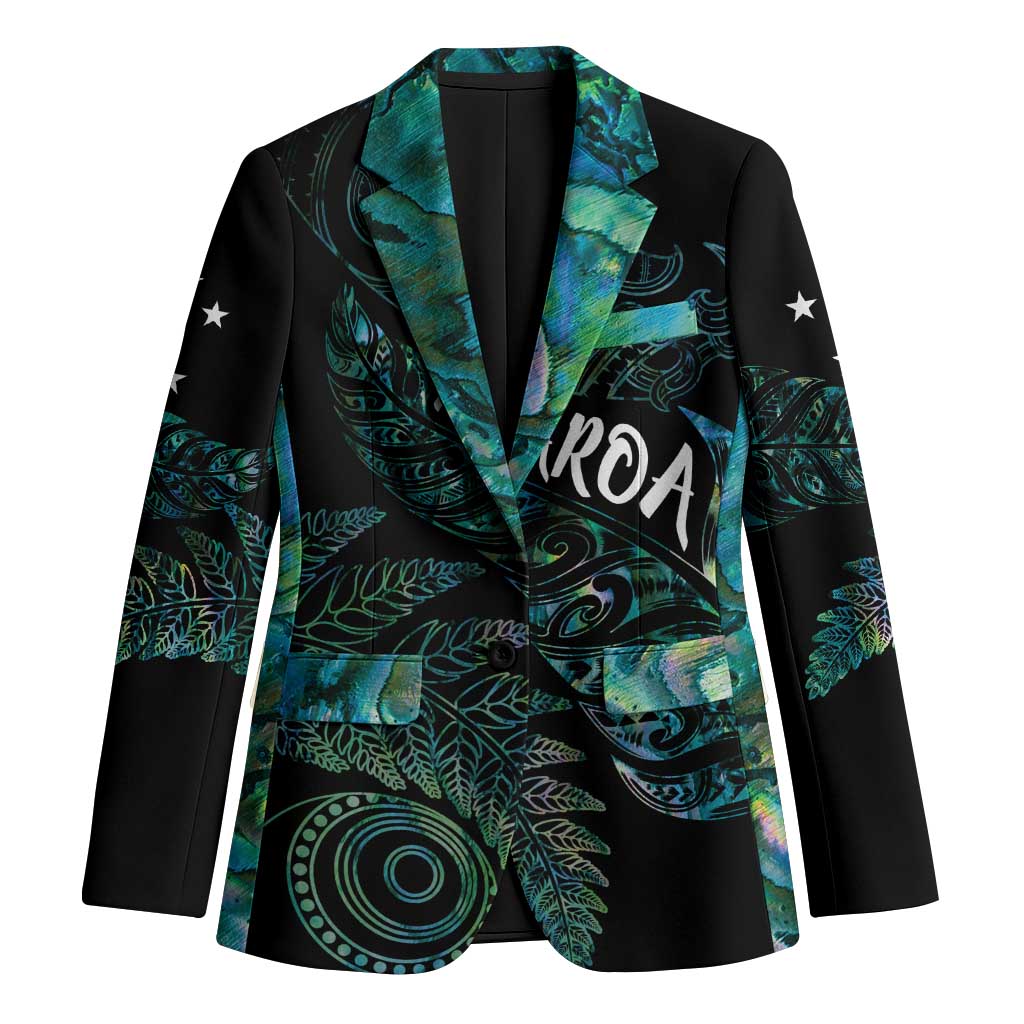 Aotearoa Personalized Lawn Bowls Maori Blazer New Zealand Paua Shell Tribal Silver Fern - Aussie Hoodie