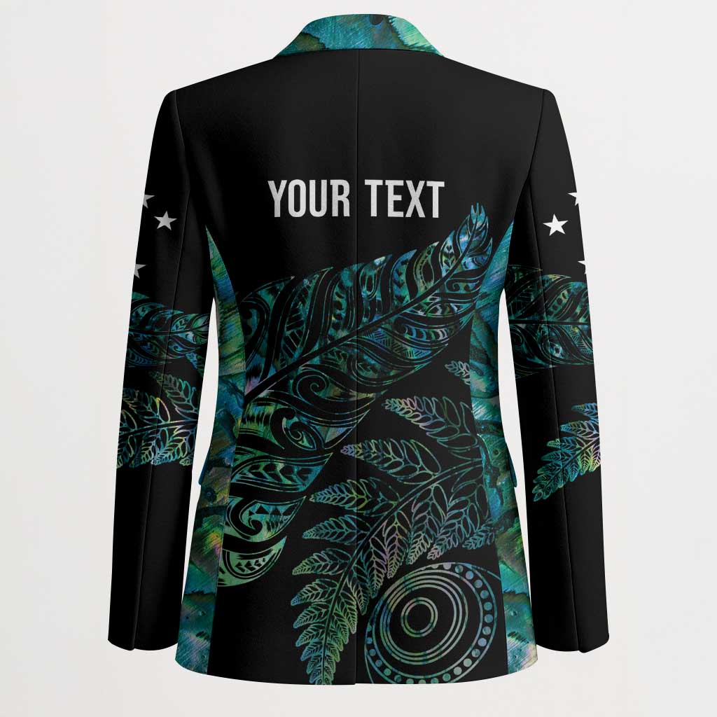 Aotearoa Personalized Lawn Bowls Maori Blazer New Zealand Paua Shell Tribal Silver Fern - Aussie Hoodie