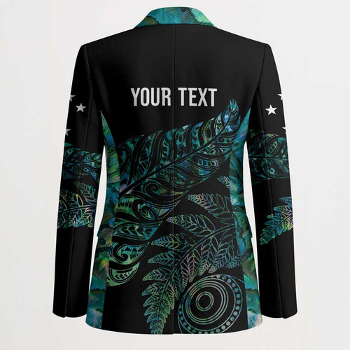 Aotearoa Personalized Lawn Bowls Maori Blazer New Zealand Paua Shell Tribal Silver Fern - Aussie Hoodie