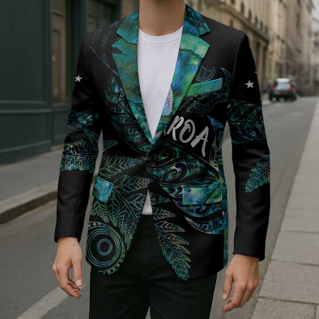 Aotearoa Personalized Lawn Bowls Maori Blazer New Zealand Paua Shell Tribal Silver Fern - Aussie Hoodie