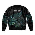 Aotearoa Personalized Lawn Bowls Maori Bomber Jacket New Zealand Paua Shell Tribal Silver Fern - Aussie Hoodie