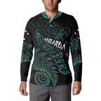 Aotearoa Personalized Lawn Bowls Maori Button Sweatshirt New Zealand Paua Shell Tribal Silver Fern - Aussie Hoodie