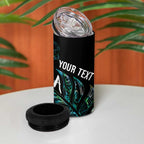 Aotearoa Personalized Lawn Bowls Maori 4 in 1 Can Cooler Tumbler New Zealand Paua Shell Tribal Silver Fern - Aussie Hoodie