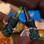 Aotearoa Personalized Lawn Bowls Maori 4 in 1 Can Cooler Tumbler New Zealand Paua Shell Tribal Silver Fern - Aussie Hoodie