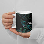 Aotearoa Personalized Lawn Bowls Maori Ceramic Mug New Zealand Paua Shell Tribal Silver Fern - Aussie Hoodie