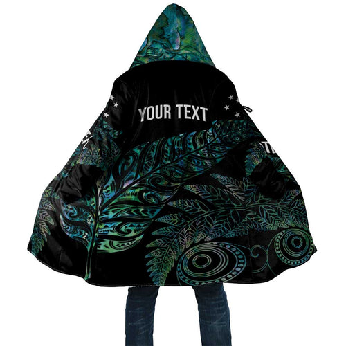 Aotearoa Personalized Lawn Bowls Maori Cloak New Zealand Paua Shell Tribal Silver Fern - Aussie Hoodie