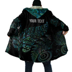 Aotearoa Personalized Lawn Bowls Maori Cloak New Zealand Paua Shell Tribal Silver Fern - Aussie Hoodie