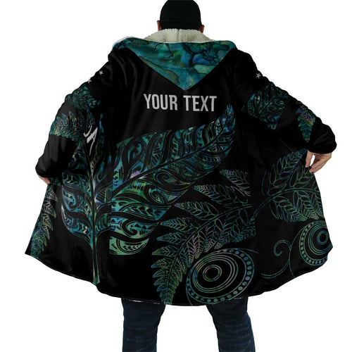 Aotearoa Personalized Lawn Bowls Maori Cloak New Zealand Paua Shell Tribal Silver Fern - Aussie Hoodie