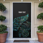 Aotearoa Personalized Lawn Bowls Maori Door Cover New Zealand Paua Shell Tribal Silver Fern - Aussie Hoodie