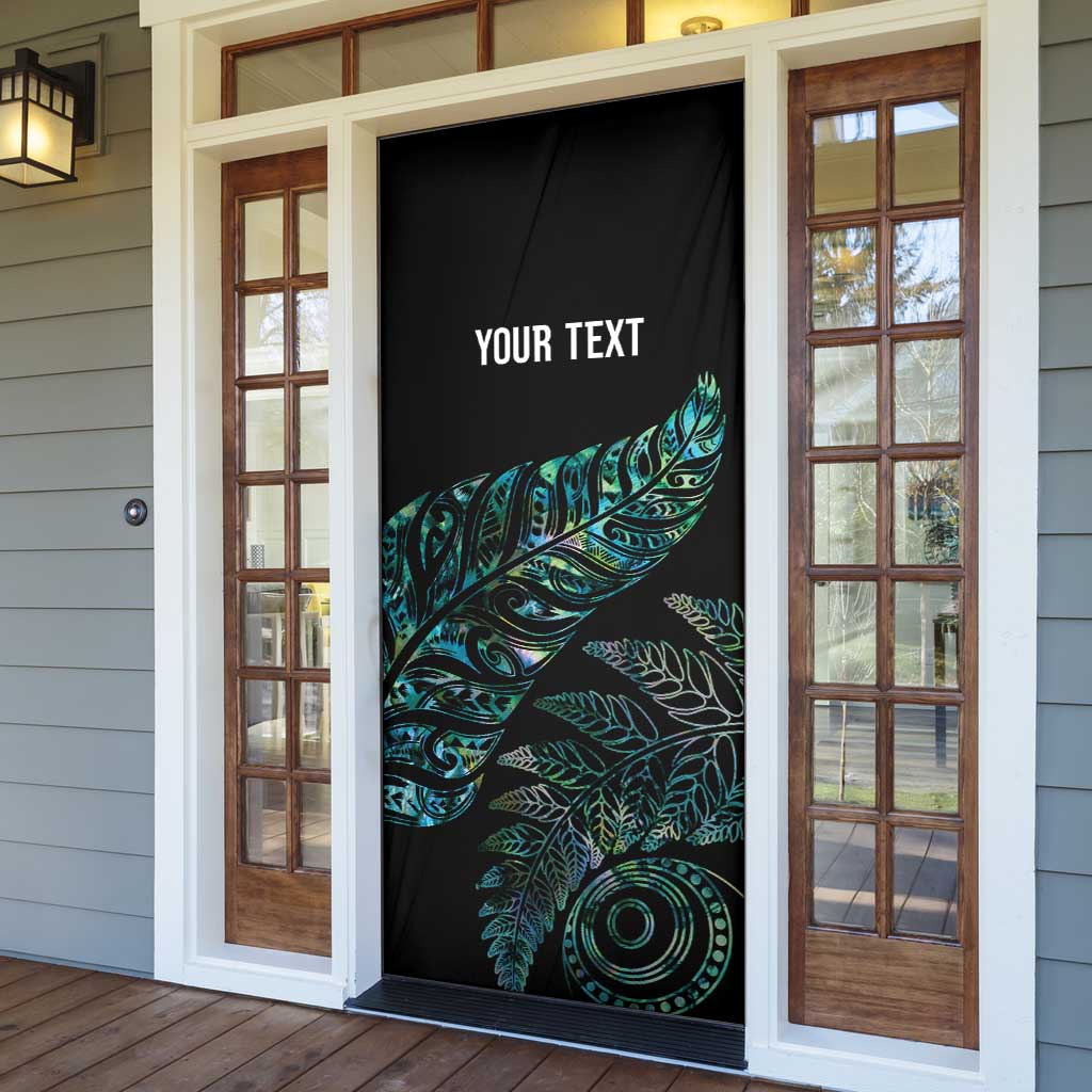 Aotearoa Personalized Lawn Bowls Maori Door Cover New Zealand Paua Shell Tribal Silver Fern - Aussie Hoodie