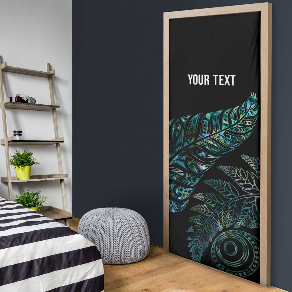 Aotearoa Personalized Lawn Bowls Maori Door Cover New Zealand Paua Shell Tribal Silver Fern - Aussie Hoodie