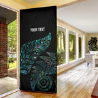 Aotearoa Personalized Lawn Bowls Maori Door Cover New Zealand Paua Shell Tribal Silver Fern - Aussie Hoodie