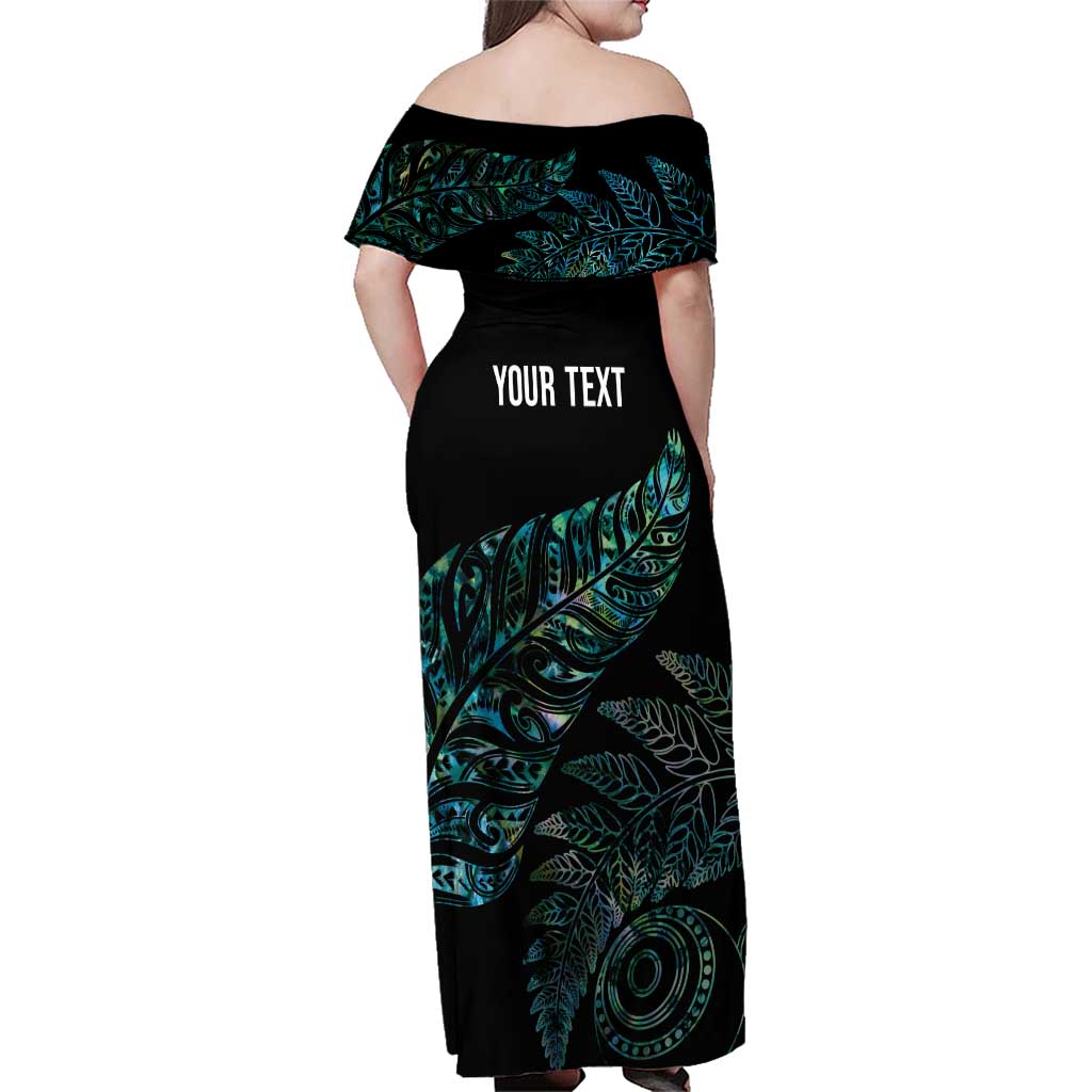 Aotearoa Personalized Lawn Bowls Maori Family Matching Off Shoulder Maxi Dress and Hawaiian Shirt New Zealand Paua Shell Tribal Silver Fern - Aussie Hoodie
