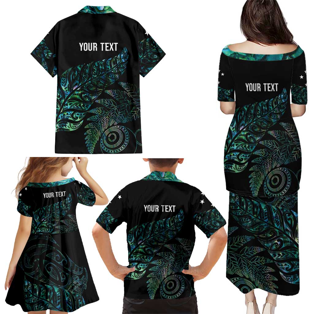 Aotearoa Personalized Lawn Bowls Maori Family Matching Puletasi and Hawaiian Shirt New Zealand Paua Shell Tribal Silver Fern - Aussie Hoodie