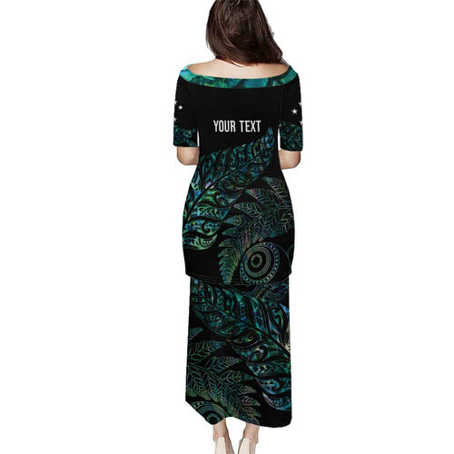 Aotearoa Personalized Lawn Bowls Maori Family Matching Puletasi and Hawaiian Shirt New Zealand Paua Shell Tribal Silver Fern - Aussie Hoodie