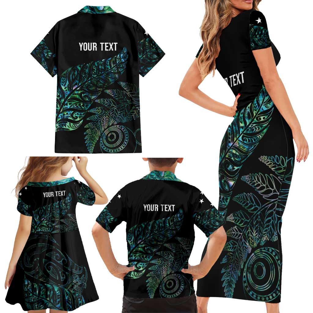 Aotearoa Personalized Lawn Bowls Maori Family Matching Short Sleeve Bodycon Dress and Hawaiian Shirt New Zealand Paua Shell Tribal Silver Fern - Aussie Hoodie