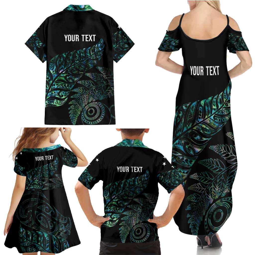 Aotearoa Personalized Lawn Bowls Maori Family Matching Summer Maxi Dress and Hawaiian Shirt New Zealand Paua Shell Tribal Silver Fern - Aussie Hoodie