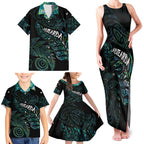 Aotearoa Personalized Lawn Bowls Maori Family Matching Tank Maxi Dress and Hawaiian Shirt New Zealand Paua Shell Tribal Silver Fern - Aussie Hoodie