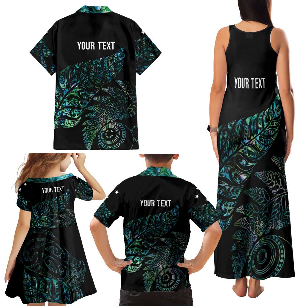 Aotearoa Personalized Lawn Bowls Maori Family Matching Tank Maxi Dress and Hawaiian Shirt New Zealand Paua Shell Tribal Silver Fern - Aussie Hoodie